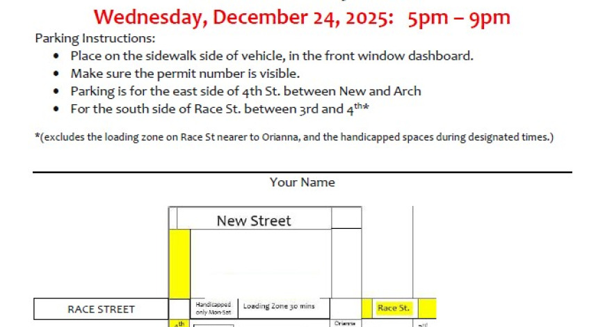 Christmas Eve Parking 2025