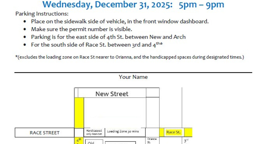New Years Eve Parking at Old First